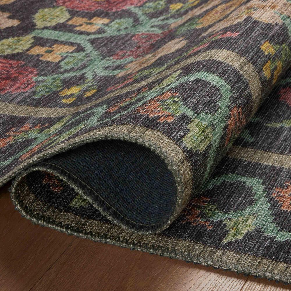 Rifle Paper Co Rosa 2&#39;6&quot; x 7&#39;6&quot; Black Runner, , large