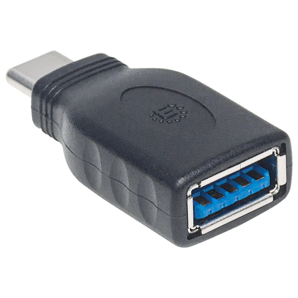 Manhattan USB-C to USB-A Adapter in Black, , large