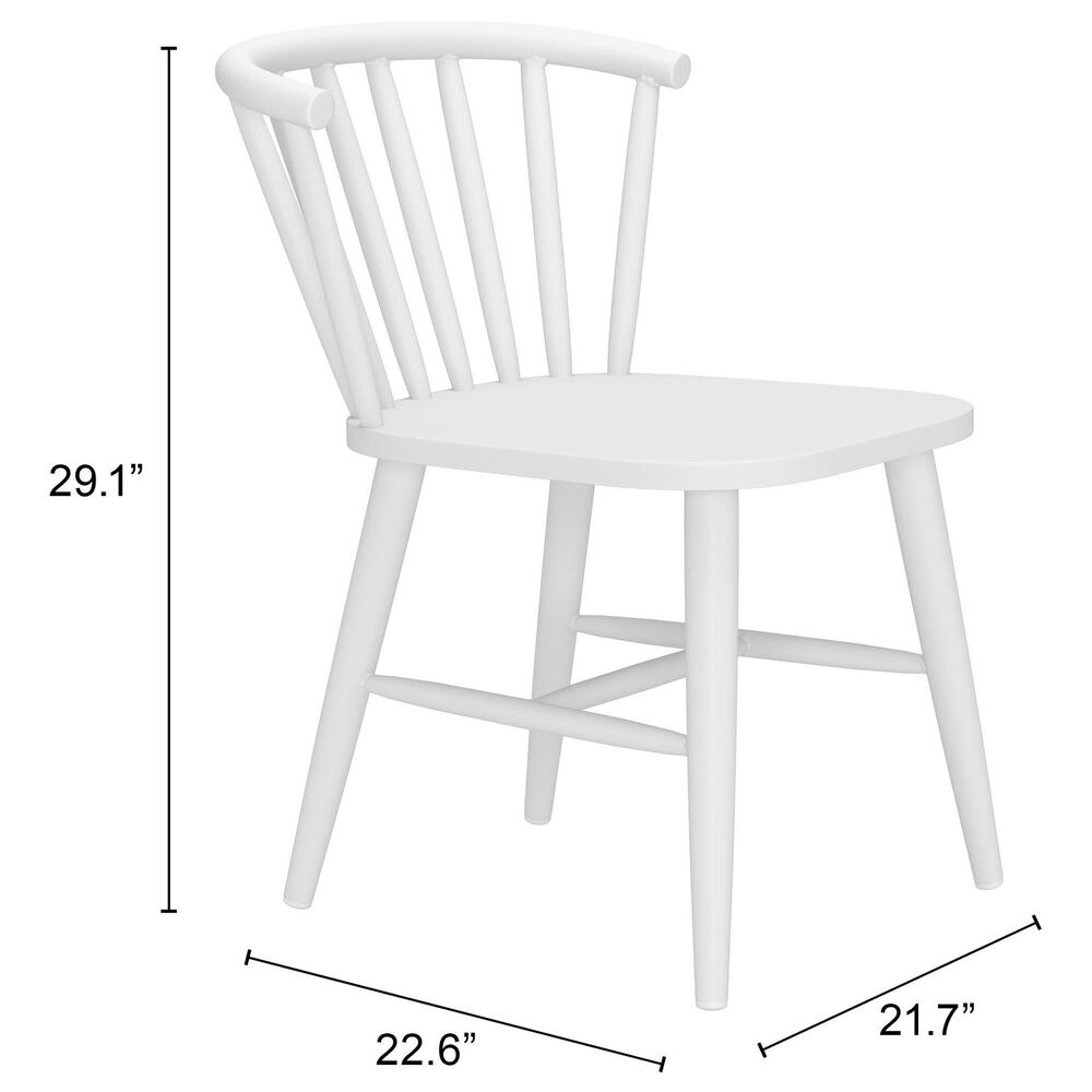 Zuo Modern Shio Side Chair in White, , large