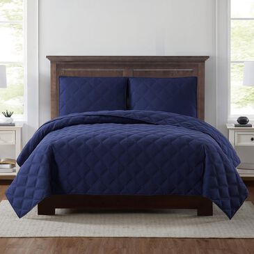 Pem America Truly Soft Everyday 3-Piece Full/Queen Quilt Set in Navy, , large
