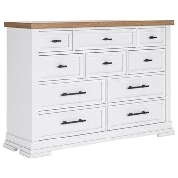 Ashley Ashbryn Dresser in White and Natural, , large