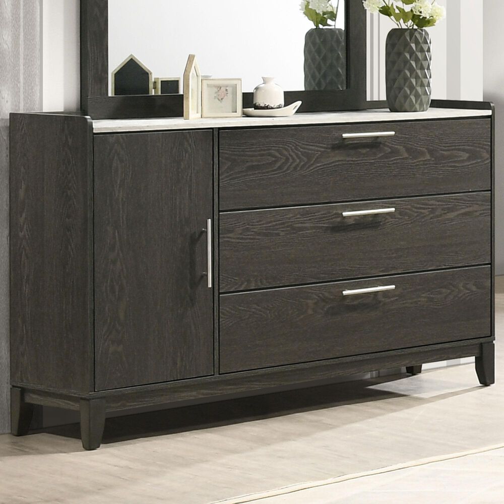 Lifestyle Enterprises 3-Drawer Dresser in Dark Grey, , large