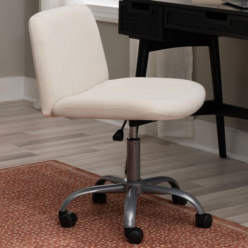 Linon Home Decor Stratton Office Chair in Off White, , large