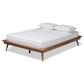 Baxton Studio Karine Full Platform Bed Frame in Walnut Brown, , large