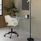 Lumisource Margarite Task Chair with Cream Faux Leather Cushion in Black, , large