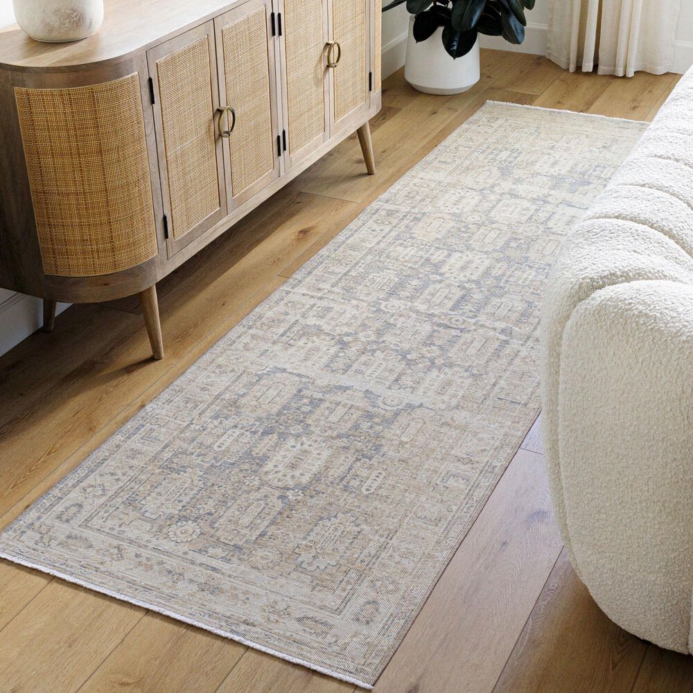 Surya Once Upon a Time Tan, Gray, Light Gray, Ivory and Light Brown 2&#39;11&quot; x 9&#39;10&quot; Runner, , large