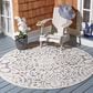 Safavieh Cabana CBN656A 4" Round Ivory and Grey Indoor/Outdoor Area Performance Rug, , large