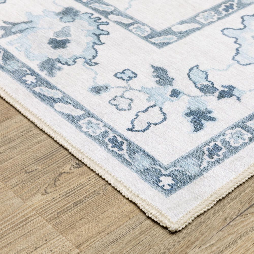 ROW by Oriental Weavers Addison Ivory and Blue 3'3" x 5' Area Rug, , large