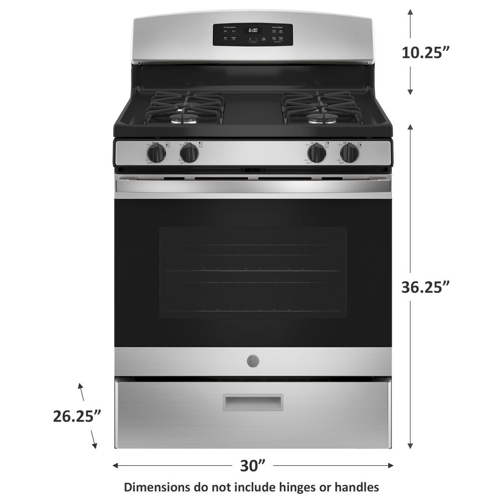 GE Appliances 4.8 Cu. Ft. Freestanding Gas Range in Stainless Steel, , large