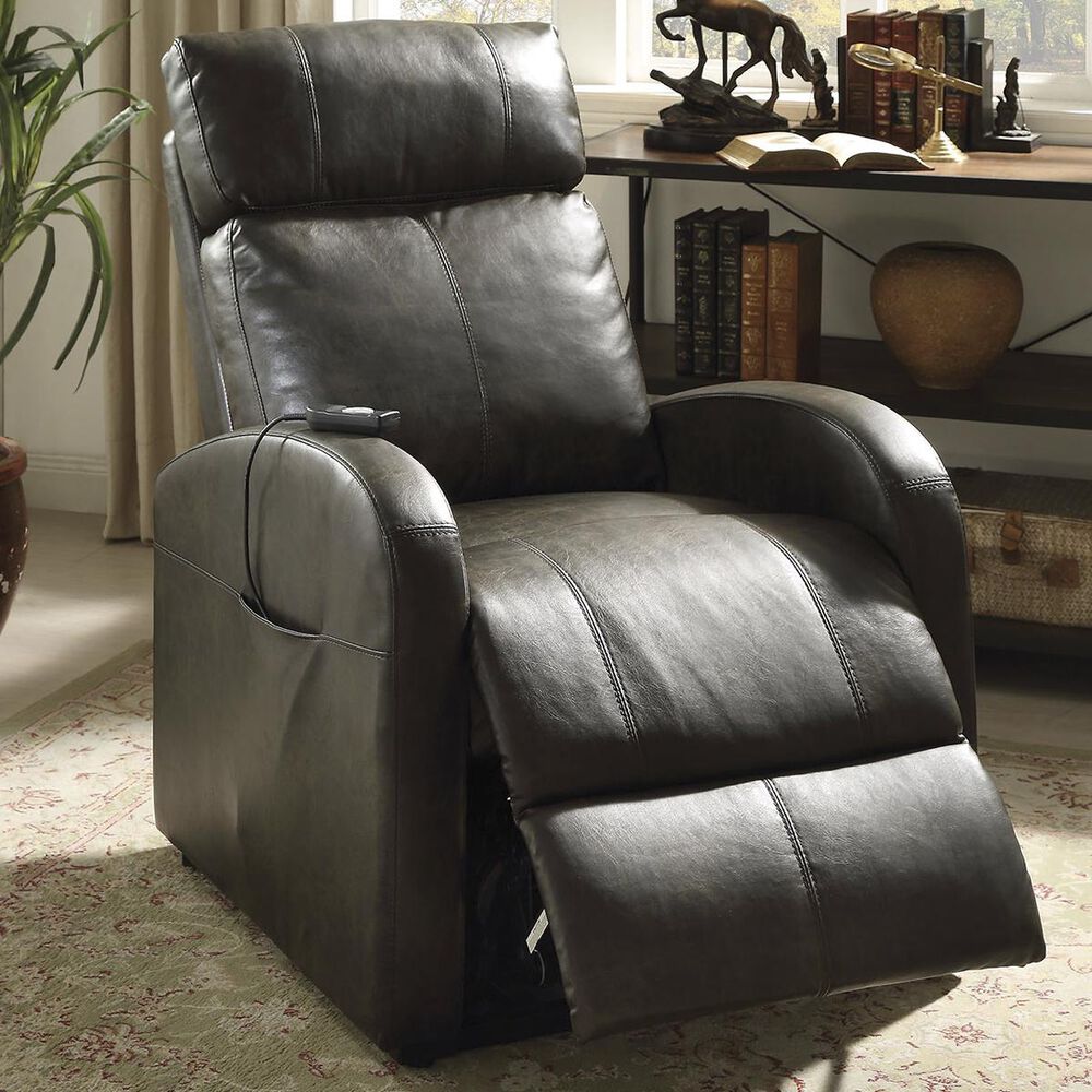 Gunnison Co. Ricardo Recliner with Power Lift in Dark Gray, , large