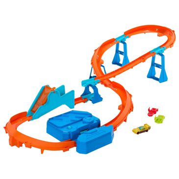 Hot Wheels Track Creator Boosted Jump Speedway Set with Toy Car and Motorized Booster in Multicolor, , large