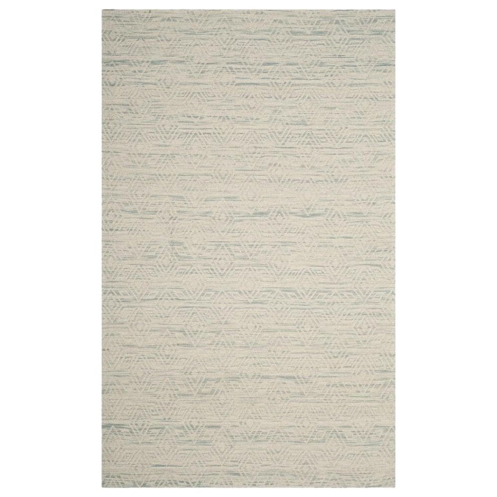 Safavieh Marbella Diamond Geometric 5" x 8" Light Blue and Ivory Area Rug, , large