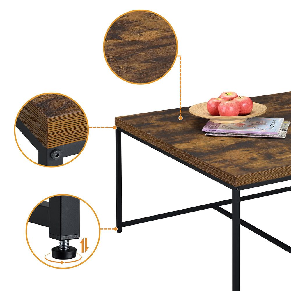 HOMLUX 5-Piece Occasional Table Set in Weathered Oak and Black, , large