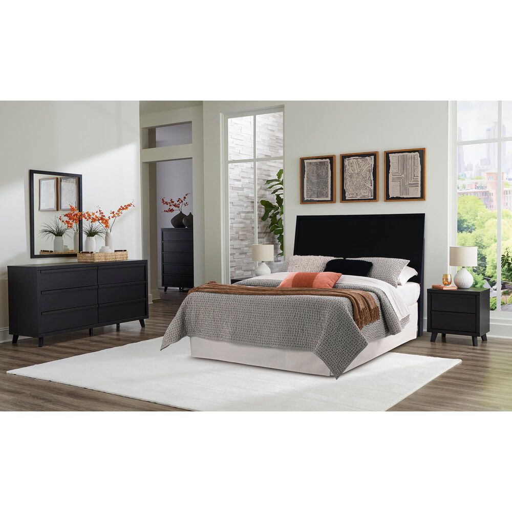 Ashley Danziar Queen Panel Headboard in Matte Black, , large