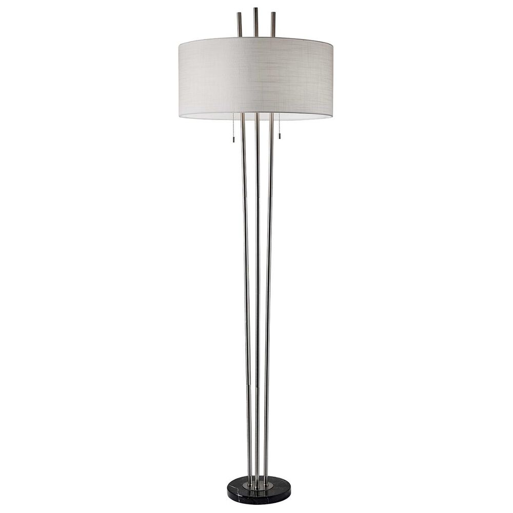 Adesso Anderson Floor Lamp in Brushed Steel, , large