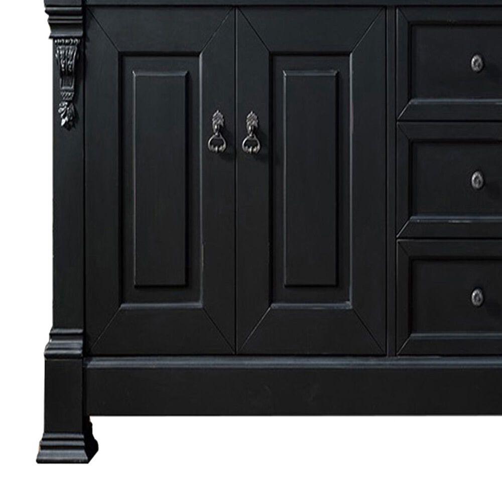 James Martin Vanities Brookfield 72&quot; Double Bathroom Vanity in Antique Black with 3 cm Charcoal Soapstone Quartz Top and Rectangle Sink, , large