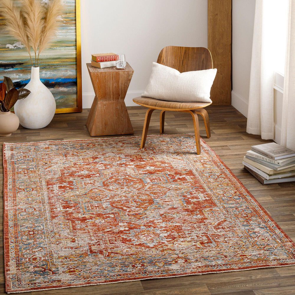 Surya Aspendos APS-2322 7&#39;10&quot; x 10&#39;2&quot; Rust, Teal, Mustard, Black, Medium Gray, Charcoal and Light Beige Area Rug, , large