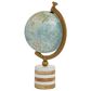 Maple and Jade 8" x 16" Globe in Turquoise, Green, Brass and Natural, , large