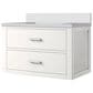 Lexora Home Castor 30" Single Bathroom Vanity in White with 2 cm White Cultured Marble Top and Rectangular Sink, , large