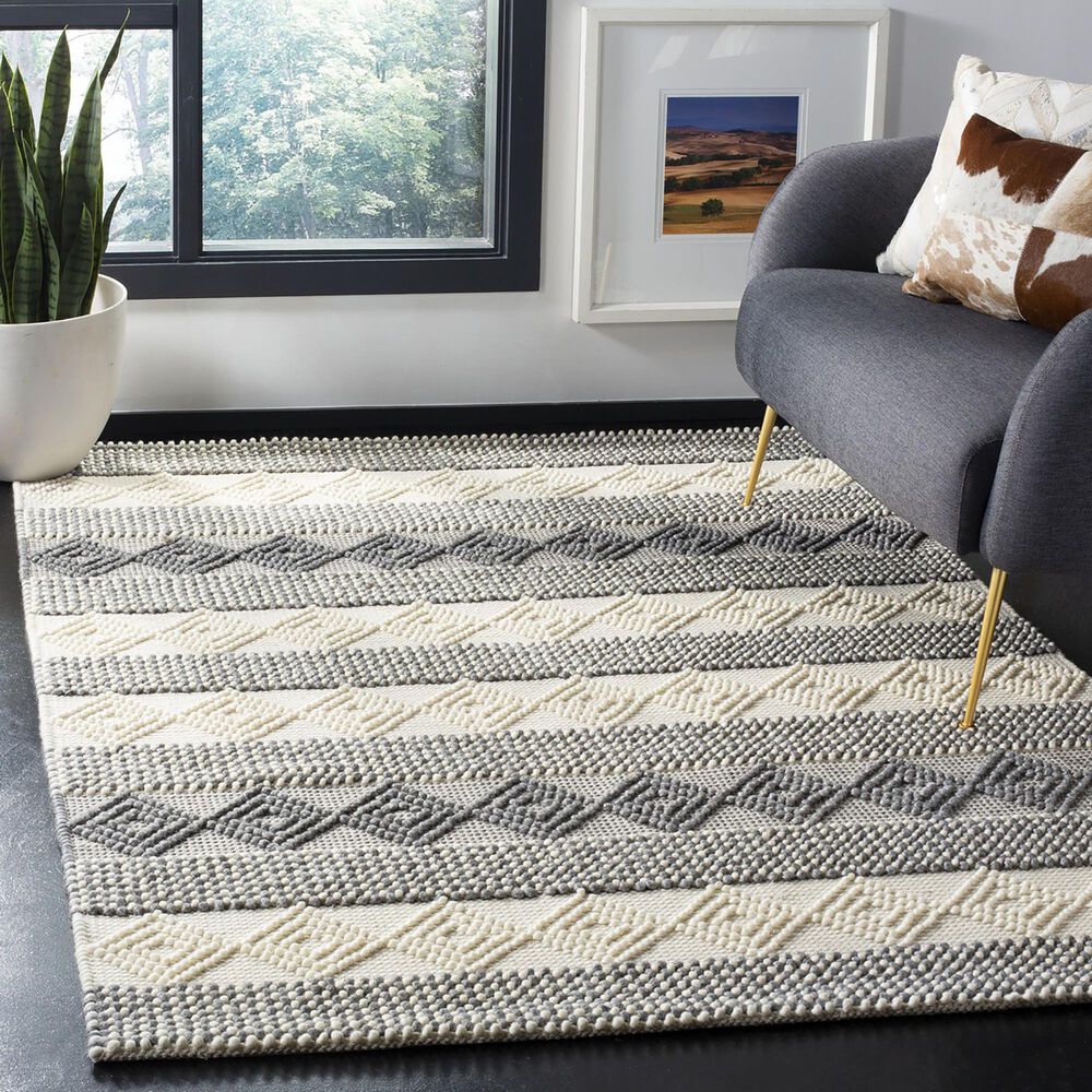 Safavieh Natura NAT105F 10&#39; x 14&#39; Grey and Ivory Area Rug, , large