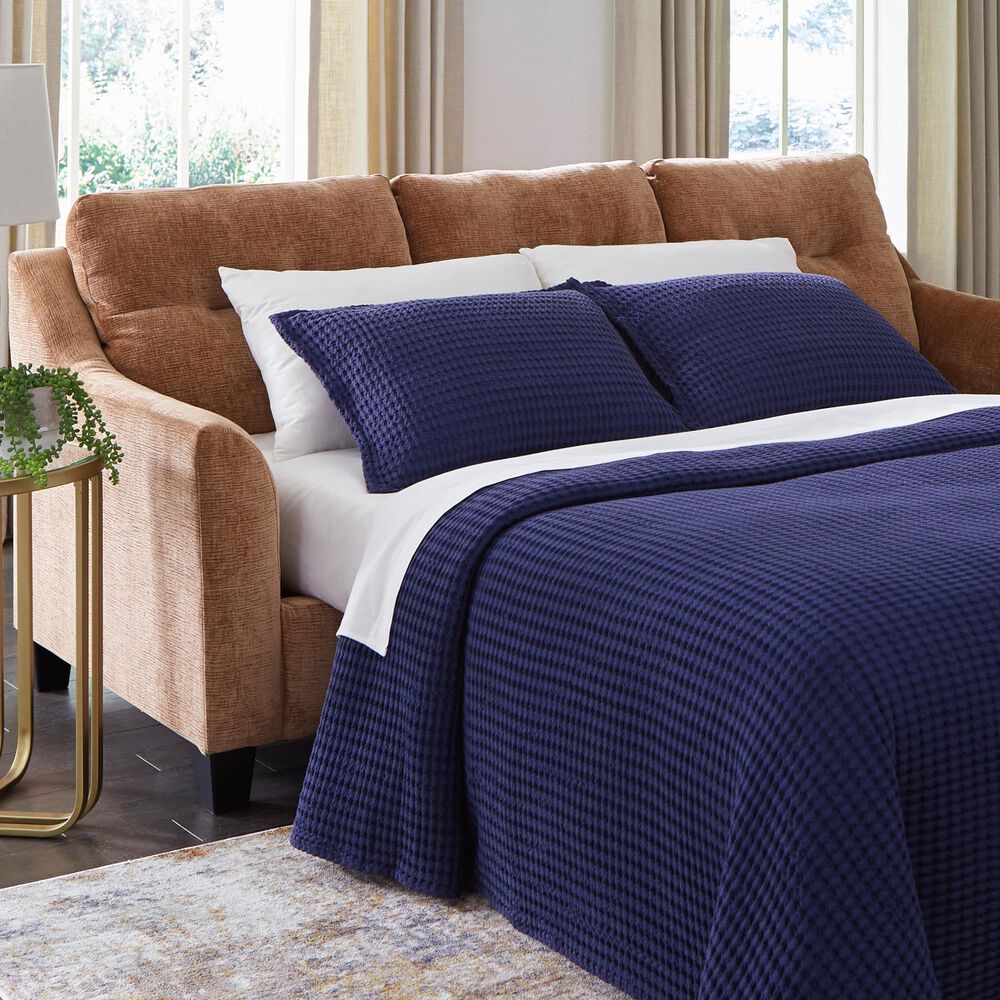 Ashley Amity Bay Stationary Queen Sofa Chaise Sleeper in Clay, , large