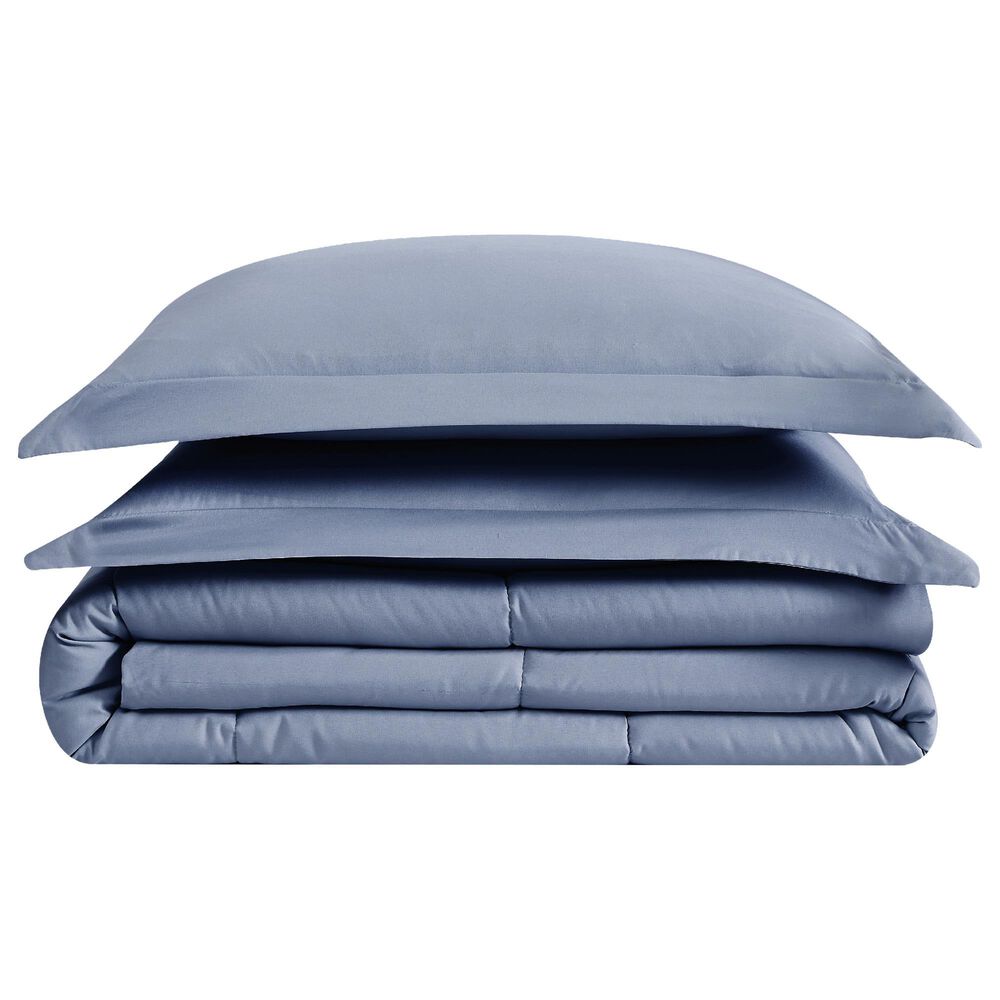 Pem America London Fog Garment Wash 3-Piece Full/Queen Comforter Set in Blue, , large