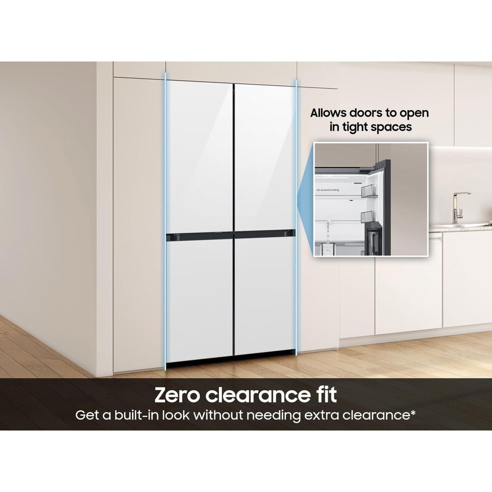 Samsung 22.8 Cu. Ft. Counter Depth 4-Door French Door Refrigerator in White Glass, , large
