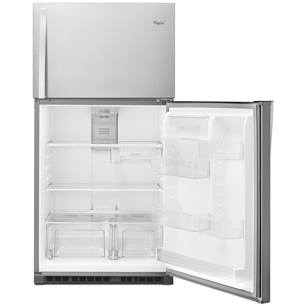 Whirlpool 21 Cu. Ft. 33" Wide Top Freezer Refrigerator in Monochromatic Stainless Steel NFM