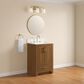 37B Lucerne 24" Single Bathroom Vanity Cabinet in Dark Maplewood with Marble Top and Backsplash, , large