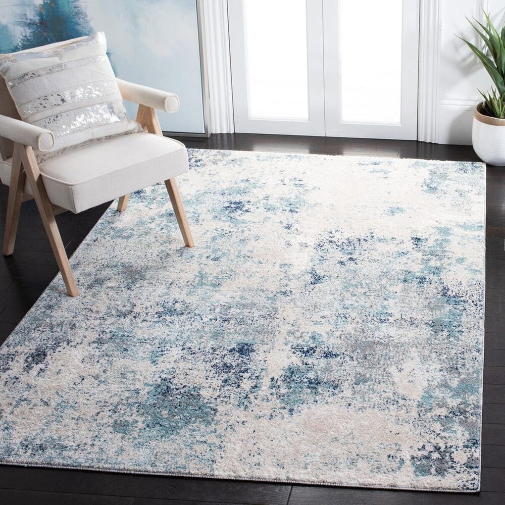 Safavieh Aston 3&#39; x 5&#39; Ivory and Blue Area Rug, , large