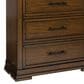 Ashley Taffenbrook 5-Drawer Chest in Medium Brown, , large