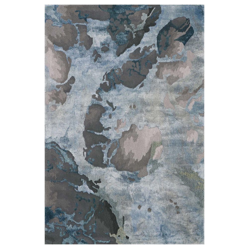 Nourison Prismatic PRS14 3"9" x 5"9" Grey and Slate Area Rug, , large
