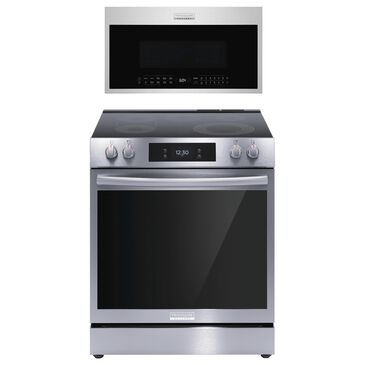 Frigidaire Gallery 2-Piece Kitchen Package with 30" Electric Range and 1.9 Cu. Ft. Over-the-Range Microwave in Stainless Steel, , large