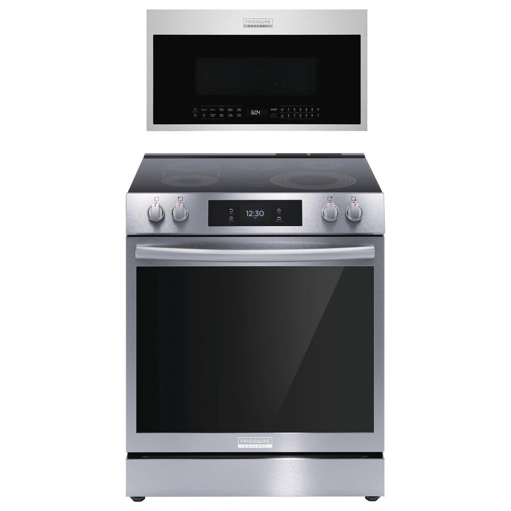 Frigidaire Gallery 2-Piece Kitchen Package with 30" Electric Range and 1.9 Cu. Ft. Over-the-Range Microwave in Stainless Steel, , large