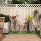 Maple and Jade Metal Bike Indoor/Outdoor Plant Stand in Red, Silver and Black, , large