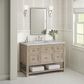 James Martin Vanities Breckenridge 48" Single Bathroom Vanity in Whitewashed Oak with 3 cm Eternal Jasmine Pearl Silestone Top, Rectangular Sink and FreePower Wireless Charger, , large