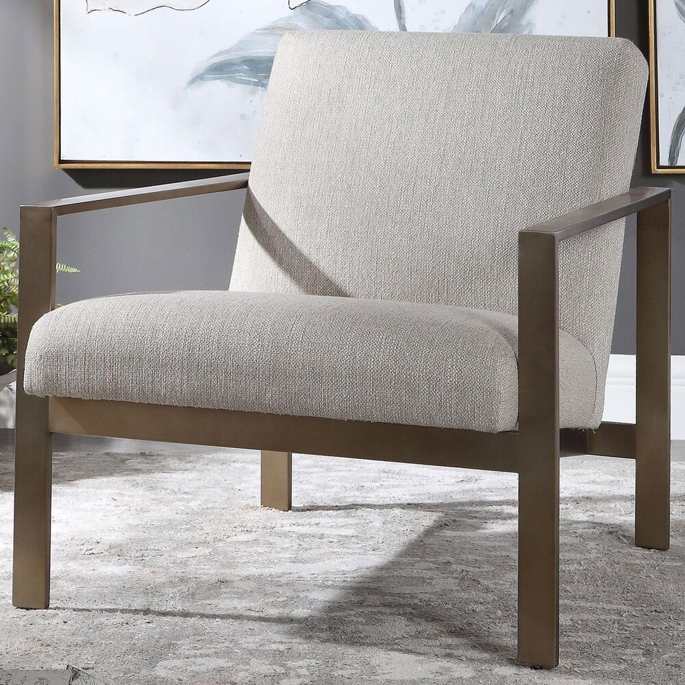Uttermost Wills Accent Chair in Warm Oatmeal, , large