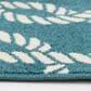 Central Oriental Terrace Tropic Sailors Knot 5" x 7"3" Turquoise and Snow Area Rug, , large