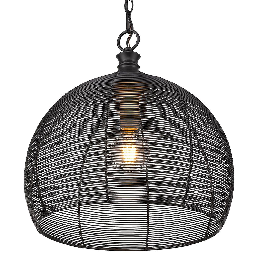 Golden Lighting Calypso Medium Pendant in Matte Black, , large