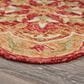 L&R Resources Sinuous Floral Medallion 6" Scalloped Red and Multicolor Area Rug, , large