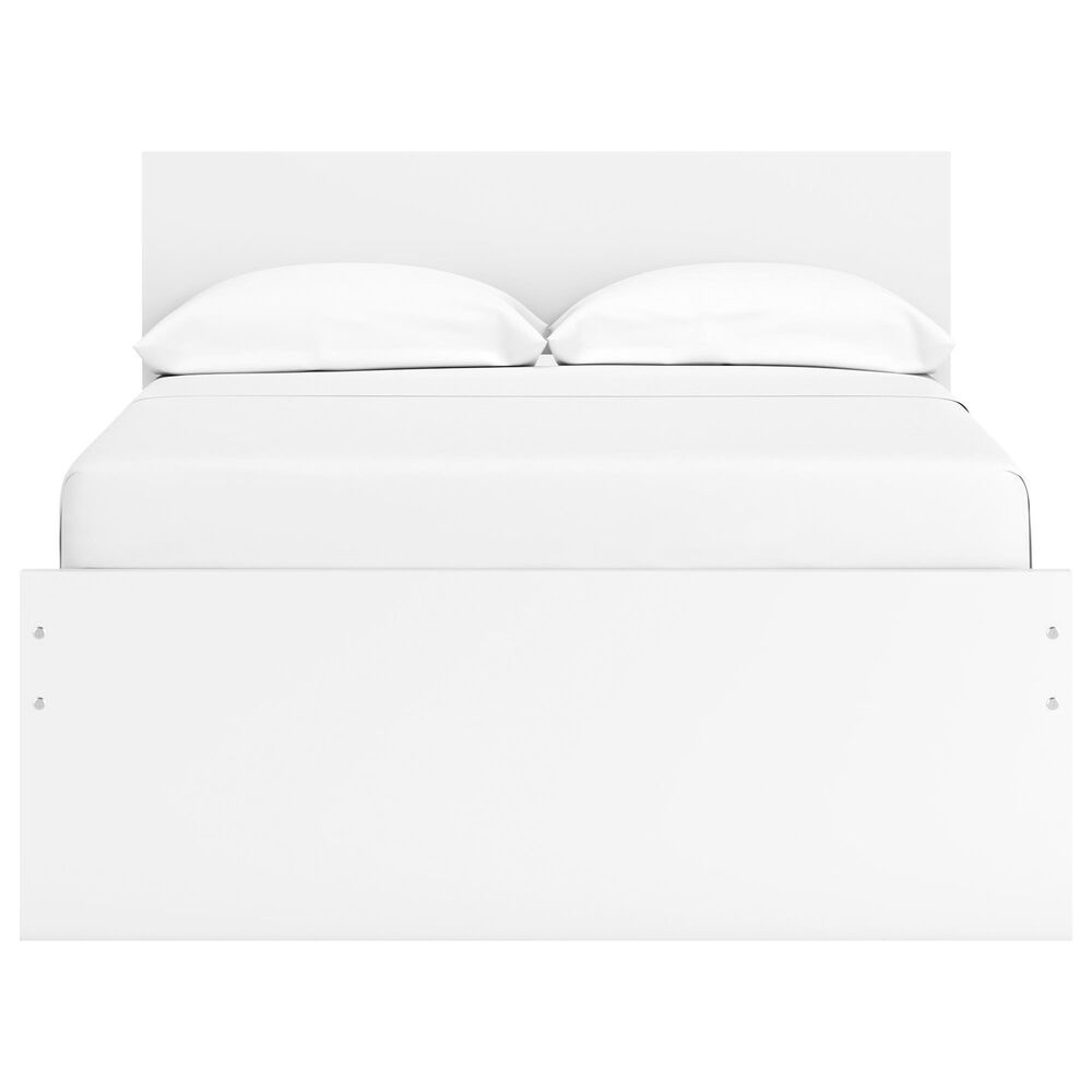 Ashley Onita Full Panel Platform Bed with 2 Side Storage in White, , large
