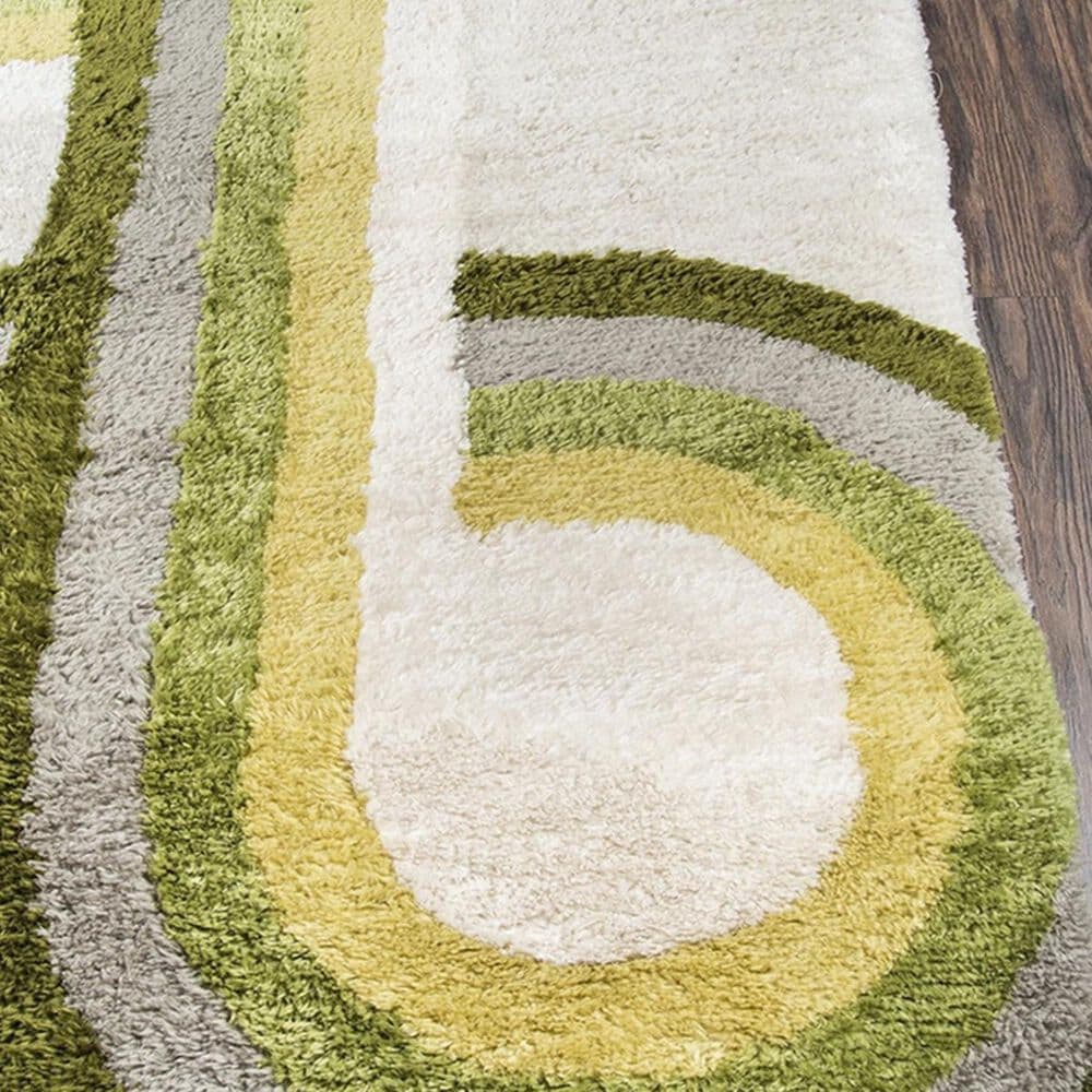 Novogratz Retro RET-03 5" x 7"6" Green Area Rug, , large