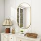 HOMLUX 20" x 36" Oval Wall Mirror in Gold, , large
