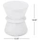 Hearth and Haven Round Patio Side Table with Hourglass-Shaped Base in Antique White, , large