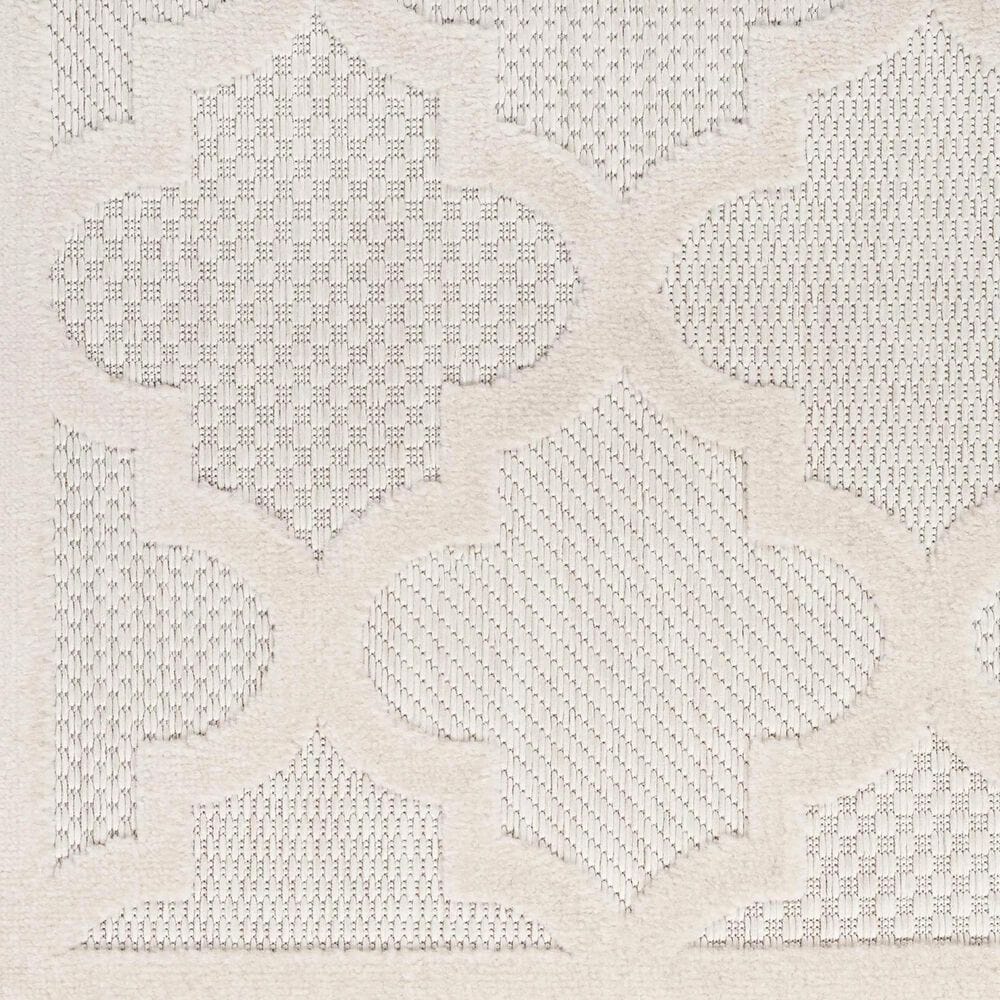Nourison Easy Care 8&#39; x 10&#39; Ivory and White Indoor/Outdoor Area Rug, , large