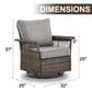 Sunwell Garden Patio Swivel Glider Chair in Gray (Set of 2), , large