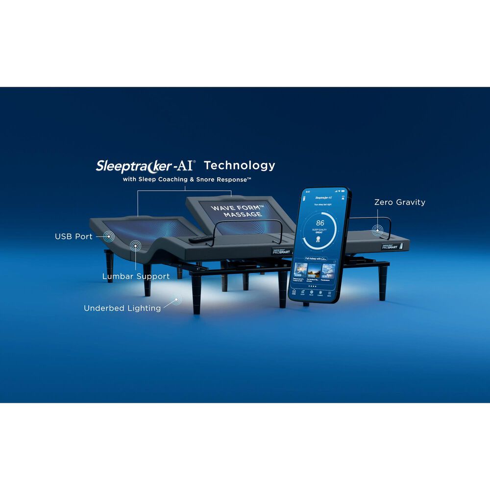 Tempur-Pedic LuxeBreeze 2.0 Firm Flex Head King Mattress with 2 Twin XL Ergo ProSmart Adjustable Bases, , large