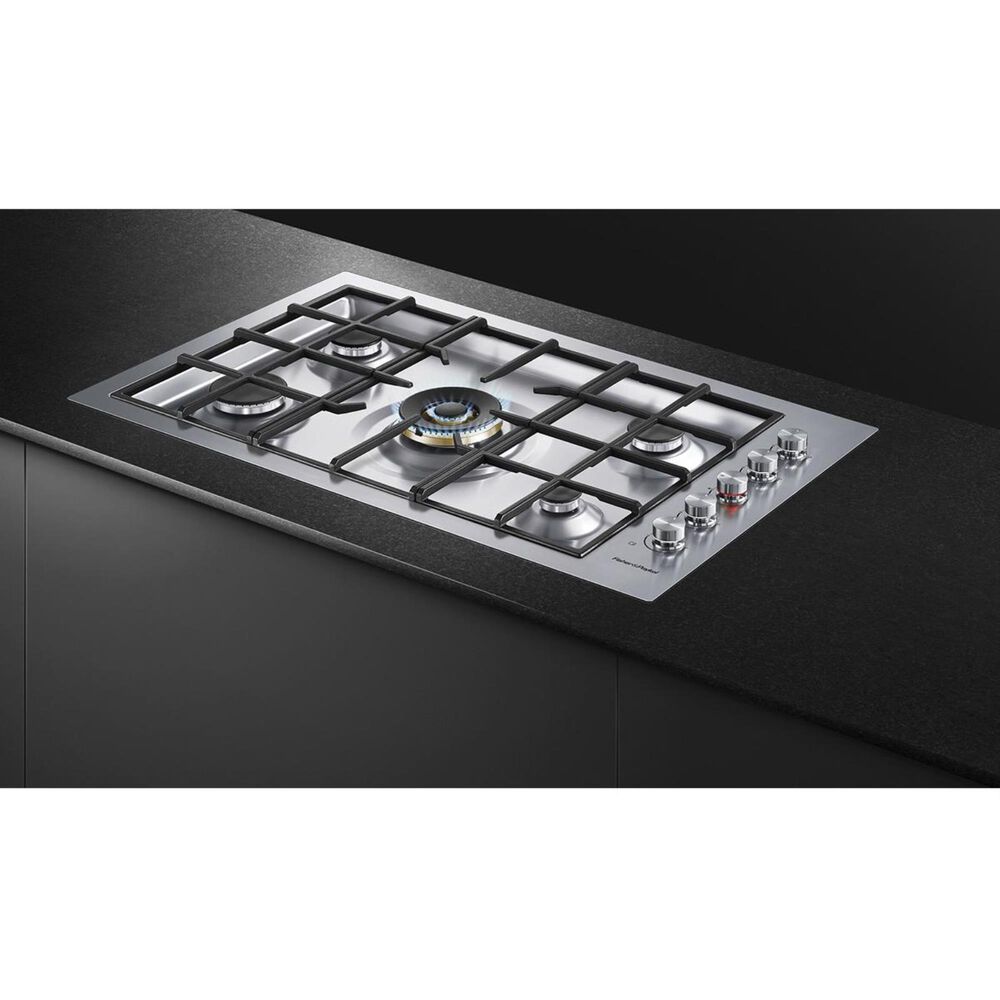 Fisher and Paykel 36&quot; Flush Mount Cooktop with 5-Burner in Stainless Steel, , large