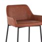 LumiSource Daniella Bar Stool with Camel Upholstery in Black (Set of 2), , large