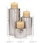 Maple and Jade Handmade Pillar Candle Holder in Silver (Set of 3), , large